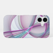 Moderne Abstrakte Fraktal-Kunst iPhone 16 Hülle (Rückseite (Horizontal))