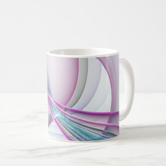 Moderne Abstrakte Fraktal-Kunst Kaffeetasse (VorderseiteRechts)