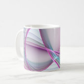 Moderne Abstrakte Fraktal-Kunst Kaffeetasse (Vorderseite Links)