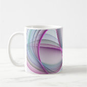 Moderne Abstrakte Fraktal-Kunst Kaffeetasse (Links)