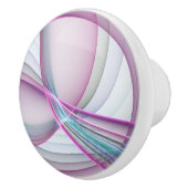 Moderne Abstrakte Fraktal-Kunst Keramikknauf (Rechts)