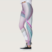 Moderne Abstrakte Fraktal-Kunst Leggings (Links)