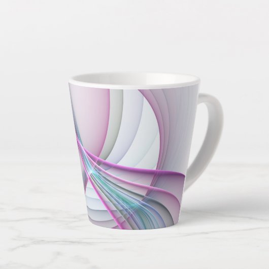 Moderne Abstrakte Fraktal-Kunst Milchtasse (Rechte Ecke)