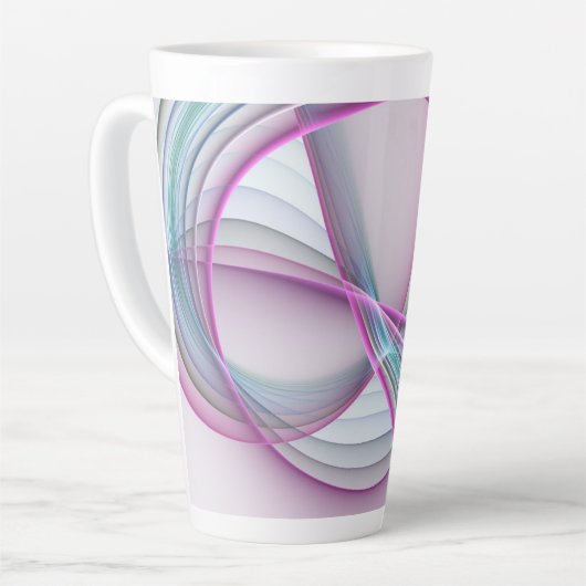 Moderne Abstrakte Fraktal-Kunst Milchtasse (Linke Ecke)