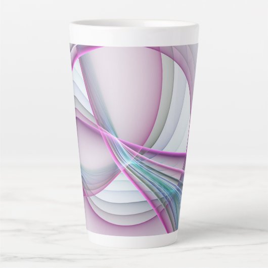 Moderne Abstrakte Fraktal-Kunst Milchtasse (Vorderseite)