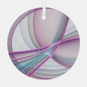 Moderne Abstrakte Fraktal-Kunst Ornament Aus Glas (Rückseite)