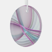 Moderne Abstrakte Fraktal-Kunst Ornament Aus Glas (Vorderseite Rechts)