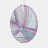 Moderne Abstrakte Fraktal-Kunst Ornament Aus Glas (Vorderseite links)