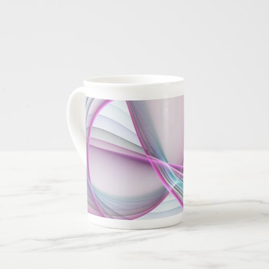 Moderne Abstrakte Fraktal-Kunst Porzellantasse (Vorderseite Links)