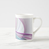 Moderne Abstrakte Fraktal-Kunst Porzellantasse (Rechts)