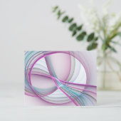 Moderne Abstrakte Fraktal-Kunst Postkarte (Stehend Vorderseite)