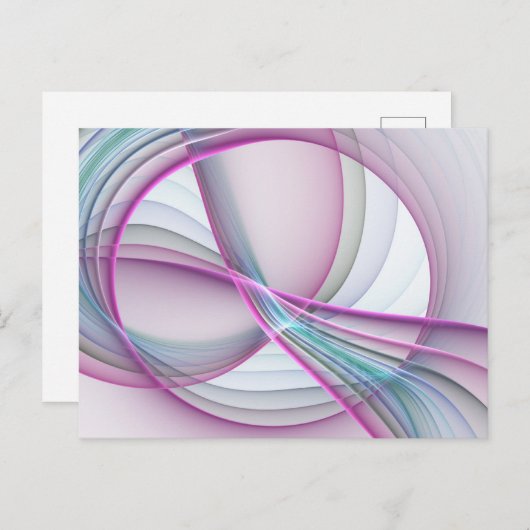 Moderne Abstrakte Fraktal-Kunst Postkarte (Vorne/Hinten)