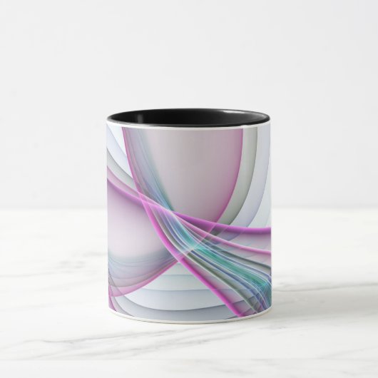 Moderne Abstrakte Fraktal-Kunst Tasse (Zentrum)