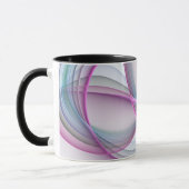 Moderne Abstrakte Fraktal-Kunst Tasse (Links)