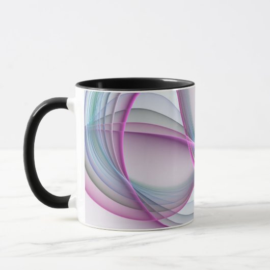 Moderne Abstrakte Fraktal-Kunst Tasse (Links)
