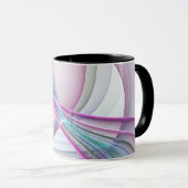 Moderne Abstrakte Fraktal-Kunst Tasse (VorderseiteRechts)