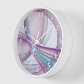 Moderne Abstrakte Fraktal-Kunst Uhr (Winkel)