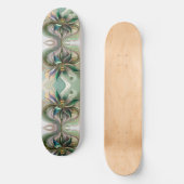 Moderne abstrakte fraktale farbenfrohe Fantasie fl Skateboard (Vorderseite)