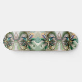 Moderne abstrakte fraktale farbenfrohe Fantasie fl Skateboard (Horizontal)