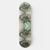 Moderne abstrakte fraktale farbenfrohe Fantasie fl Skateboard (Vorderseite)