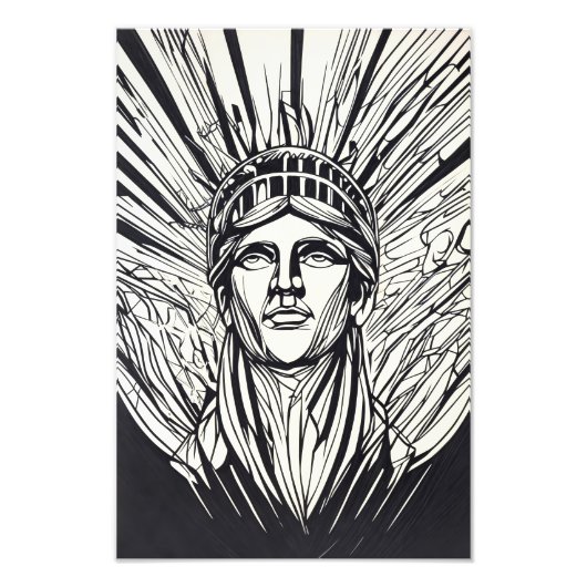 Moderne Abstrakte Freiheitsstatue Fotodruck (Vorne)