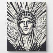 Moderne Abstrakte Freiheitsstatue Fotoplatte (Vorderseite)