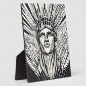 Moderne Abstrakte Freiheitsstatue Fotoplatte (Seite)