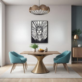 Moderne Abstrakte Freiheitsstatue Kunstglänzend Poster