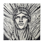 Moderne Abstrakte Freiheitsstraßen Kunst Fliese (Vorderseite)