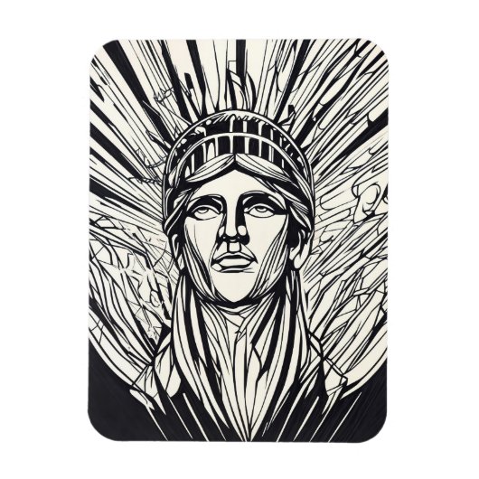 Moderne Abstrakte Freiheitsstraßen Kunst Magnet (Vertikal)