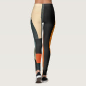 Moderne, Abstrakte Friedens-Olive Museo Cantonale Leggings (Rückseite)