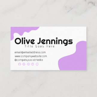 Moderne Abstrakte Fun Business Card Visitenkarte