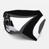 Moderne abstrakte Funky Schwarzweiss-Krawatte Krawatte (Gerollt)