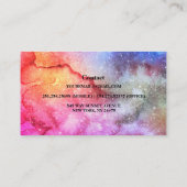 Moderne Abstrakte Galaxie Wasserfarbe Visitenkarte (Rückseite)