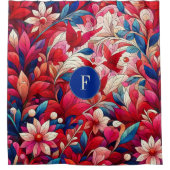 Moderne abstrakte Gartenkunst Duschvorhang (Vorderseite)