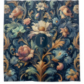 Moderne abstrakte Gartenkunst Duschvorhang (Vorderseite)