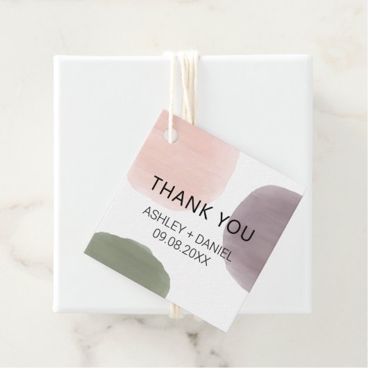 Moderne Abstrakte Gastgeschenk Hochzeit Geschenkanhänger (Beispiel)