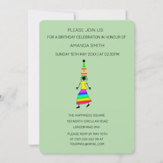 Moderne Abstrakte Geburtstagsfeier Einladung