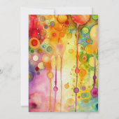 Moderne Abstrakte Geburtstagsparty Einladung (Rückseite)