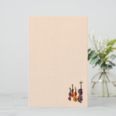 Moderne abstrakte Geigenmusik Briefpapier (Stehend Vorderseite)