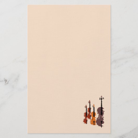 Moderne abstrakte Geigenmusik Briefpapier (Vorderseite)