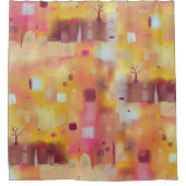 Moderne Abstrakte Gelbe Farbe Kunst Duschvorhang (Vorderseite)