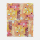 Moderne Abstrakte Gelbe Farbe Kunst Fleecedecke (Vorderseite)