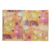 Moderne Abstrakte Gelbe Farbe Kunst Kissenbezug (Rückseite-Links)