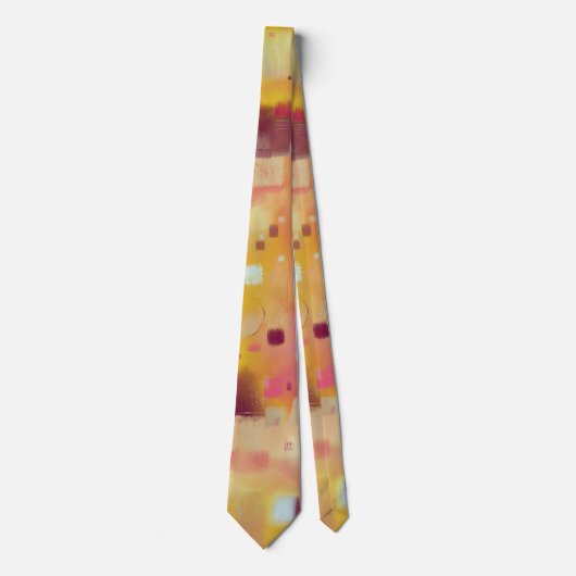 Moderne Abstrakte Gelbe Farbe Kunst Krawatte (Vorderseite)