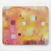 Moderne Abstrakte Gelbe Farbe Kunst Mousepad (Vorne)