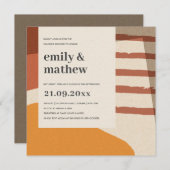 MODERNE ABSTRAKTE, GELBE KUNSTKUPELDUSCHE EINLADUNG (Vorne/Hinten)