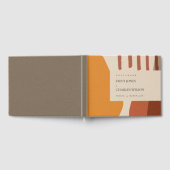 MODERNE ABSTRAKTE GELBE TERRACOTTA ARTISTIC WEDD GÄSTEBUCH (Voll)