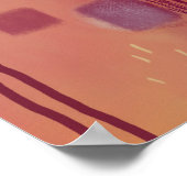 Moderne Abstrakte Gelbfärbung Poster (Ecke)