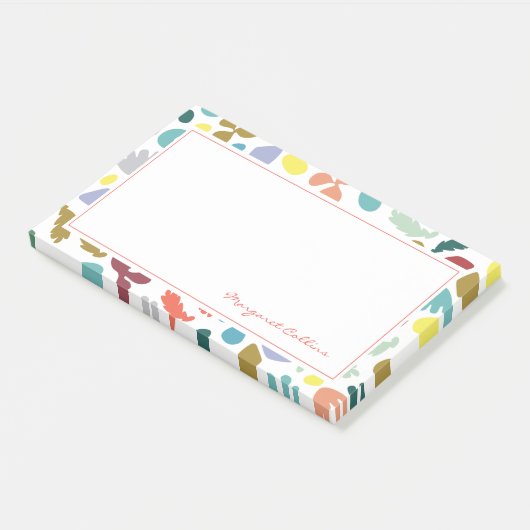 Moderne, Abstrakte Gemusterte und moderne Einricht Post-it Klebezettel (angewinkelt)